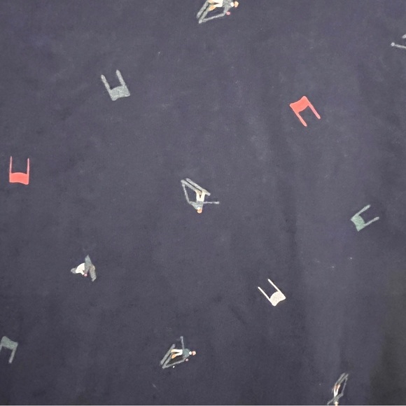 Springfield navy blue novelty print skier print crewneck sweatshirt - Picture 2 of 7